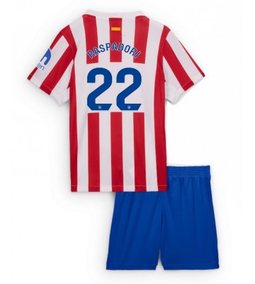 Atletico Madrid Giacomo Raspadori #22 Hemmaställ Barn 2025-26 Kortärmad (+ Korta byxor)